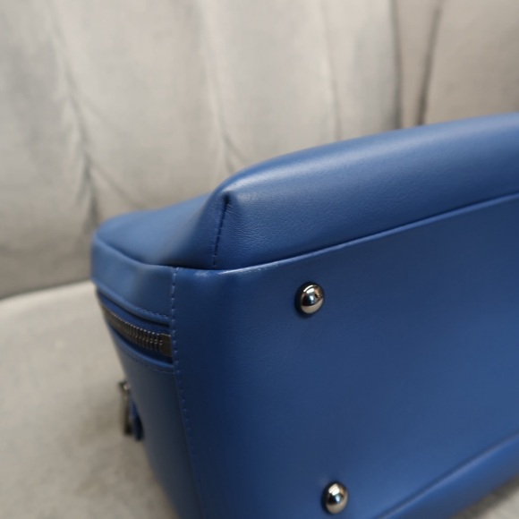 CHANEL Navy Satchel with Gold Accents - Picture 8 of 14